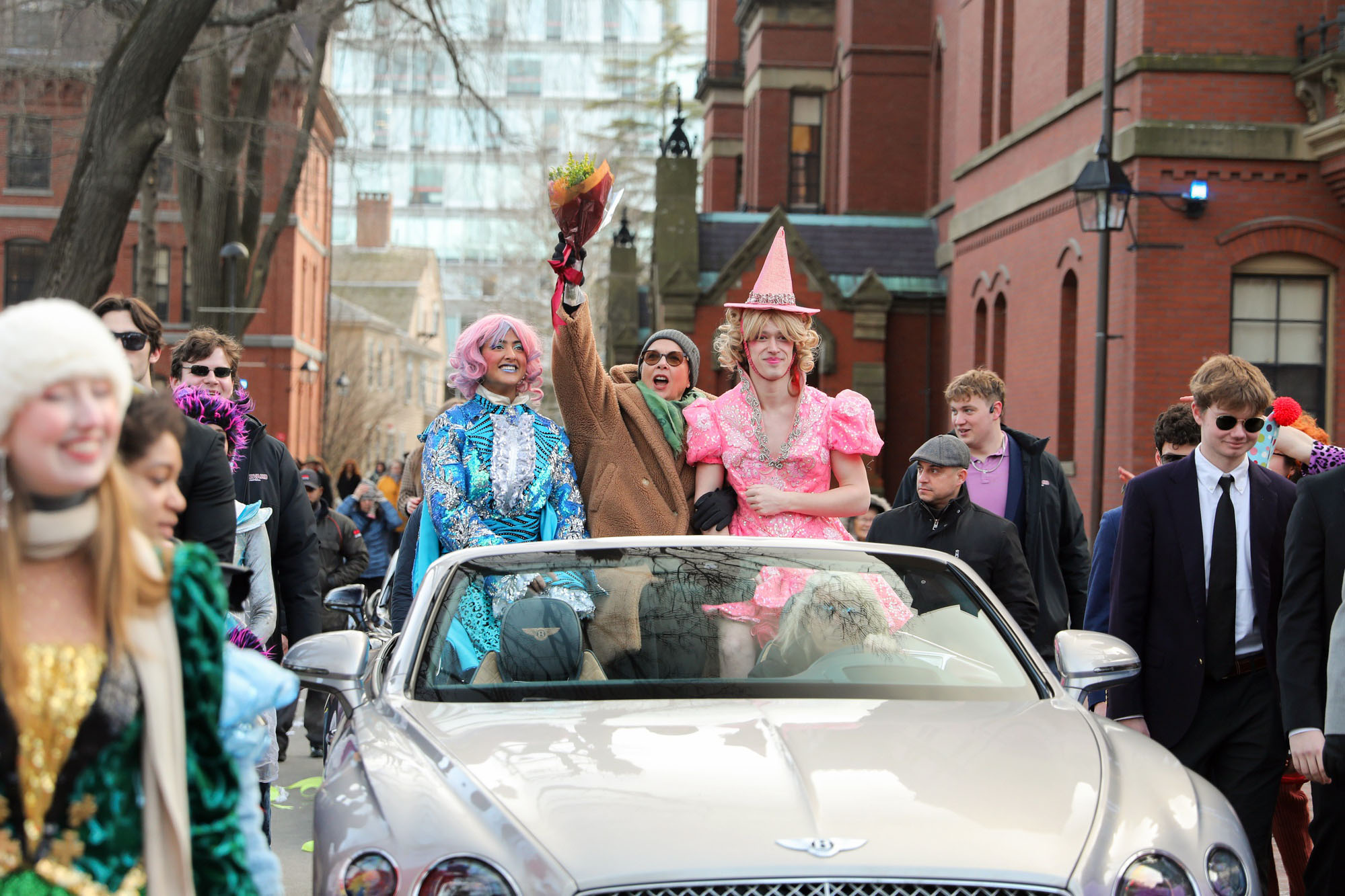 Actress Annette Bening was honored as the Hasty Pudding’s Woman of the Year. She was honored on with a parade through Harvard Yard, followed by a roast that evening.